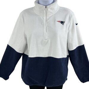 NFL Team Apparel Nike Dri-Fit New England Patriots Men M Sherpa Fleece 1/4 Zip
